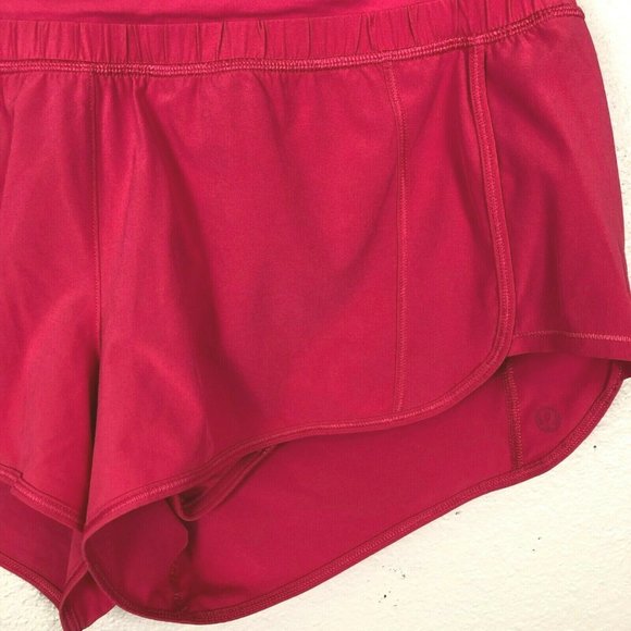 Lululemon Fast Lane Shorts Women's 8 Brief Lined Running Boom Juice Pink Pockets - Picture 4 of 11